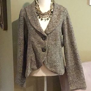 CAbi Tweed Sweater Jacket.